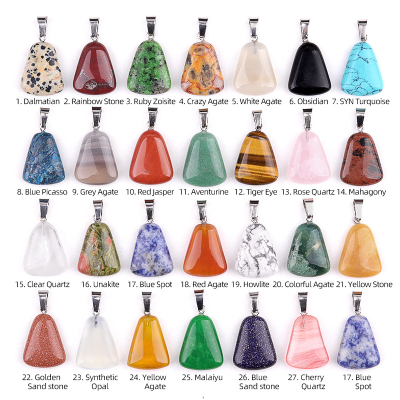 20pcs/ Bag Carving White Cryst - Crystal Pendant Necklace Natural Stone recension och pris