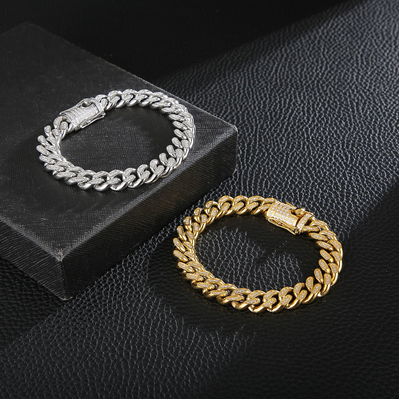 KALEN 12mm CNC Rhinestone Cuba - Cuban Link Chain 12Mm recension och pris