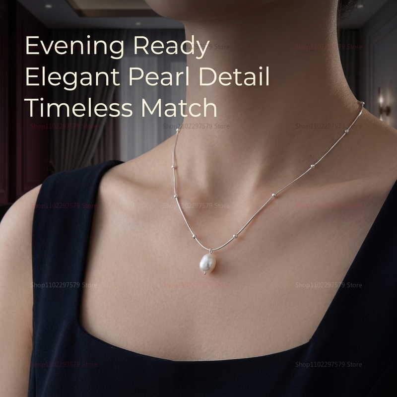 Freshwater Pearl Pendant Neckl - Pearl Choker Necklace Vintage recension och pris