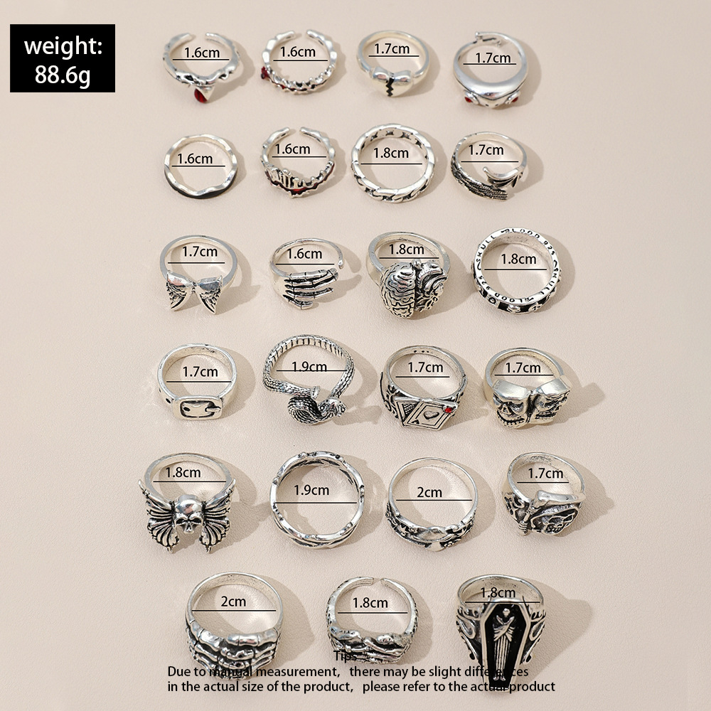 23Pcs Punk Geometric Knuckle F - Vintage Punk Knuckle Rings Set recension och pris