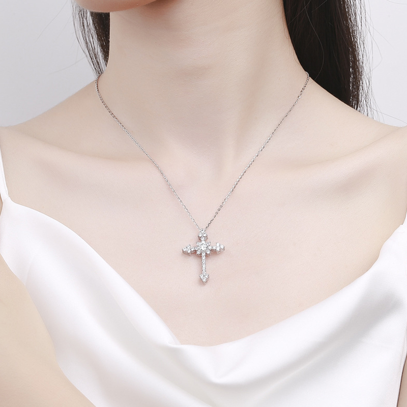 IOGOU 0.5/1CT D VVS1 Moissanit - 925 Sterling Silver Chain Necklace Men recension och pris
