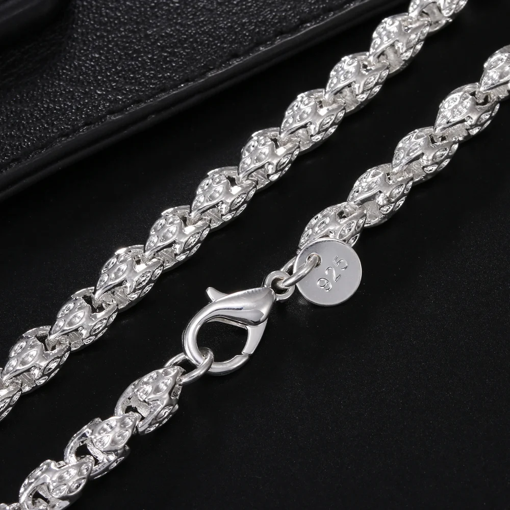 Hot charms 925 Sterling Silver - 925 Sterling Silver Chain Necklace Men recension och pris