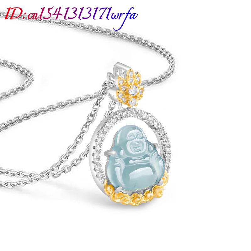 Blue Myanmar Jadeite Maitreya  - Necklaces recension och pris