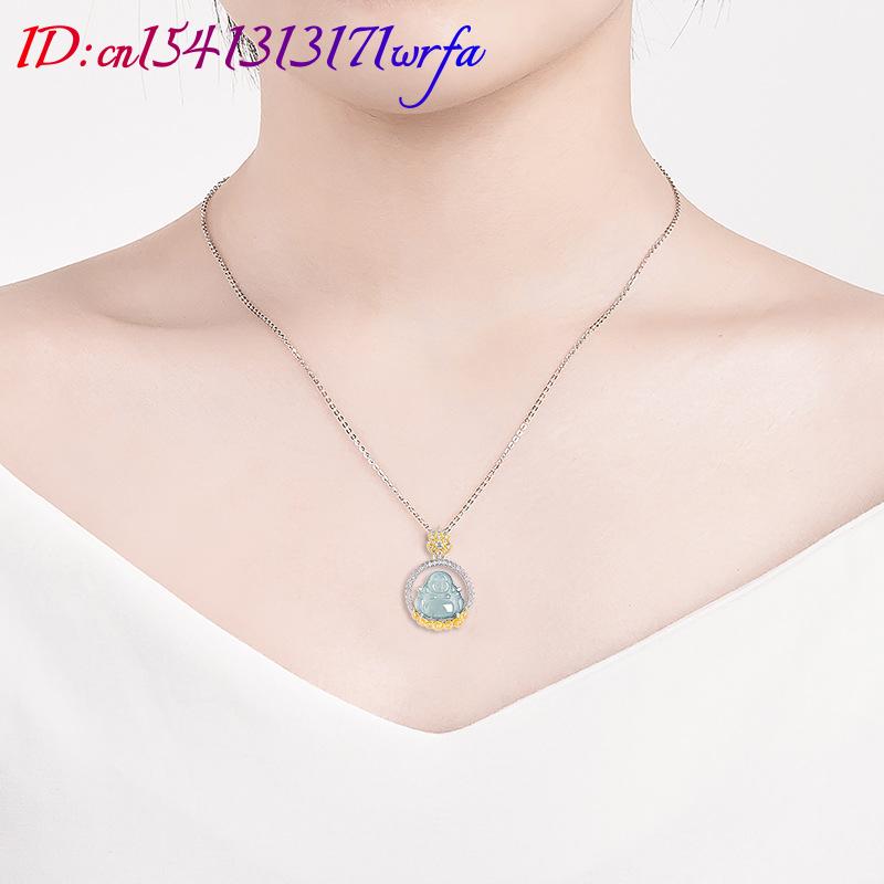 Blue Myanmar Jadeite Maitreya  - Necklaces recension och pris