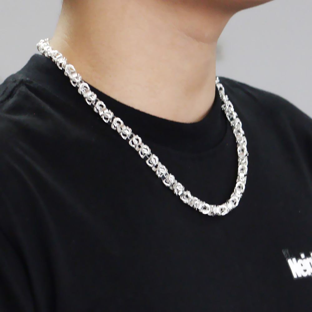 925 Sterling Silver Hip Hop Bo - 925 Sterling Silver Chain Necklace Men recension och pris