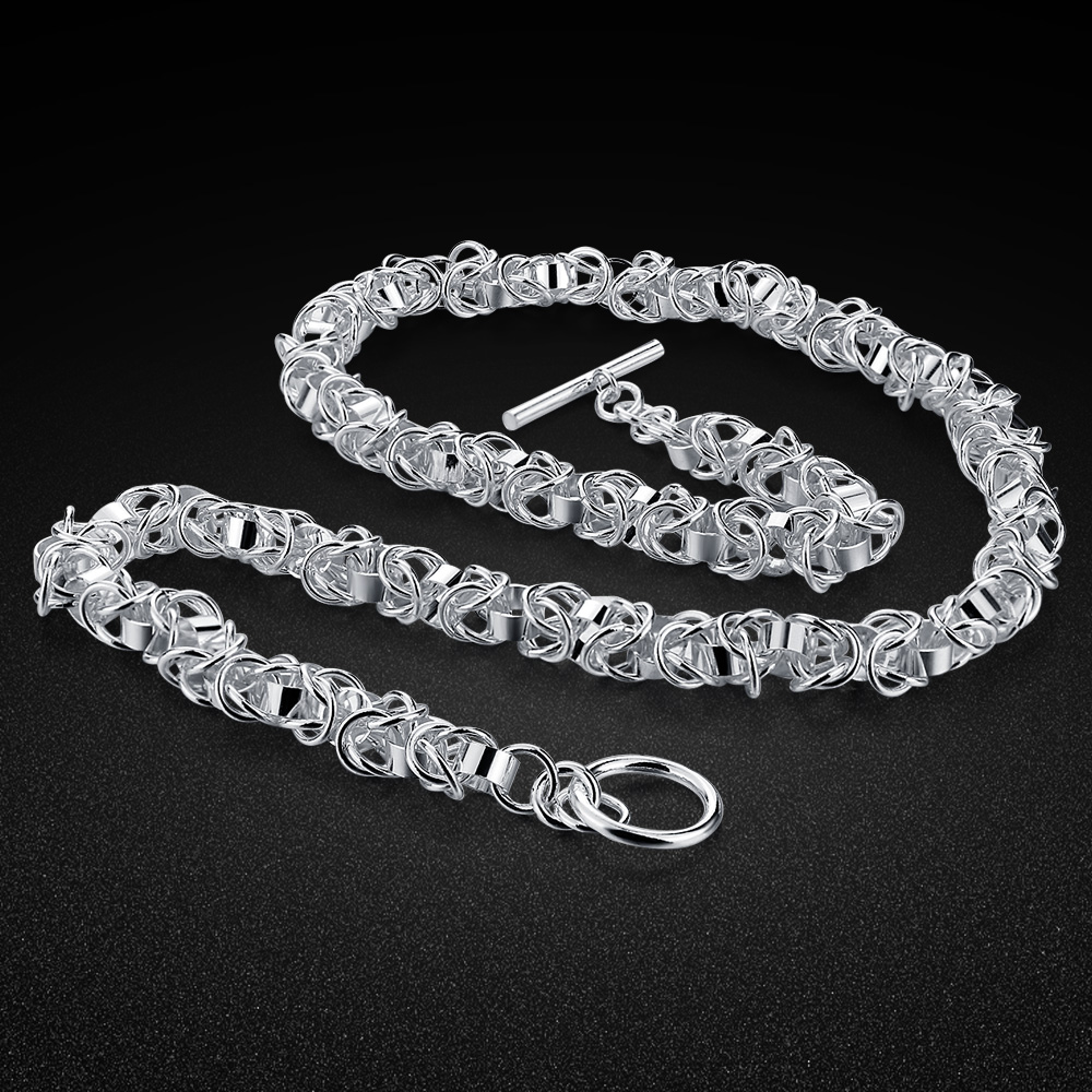 925 Sterling Silver Hip Hop Bo - 925 Sterling Silver Chain Necklace Men recension och pris