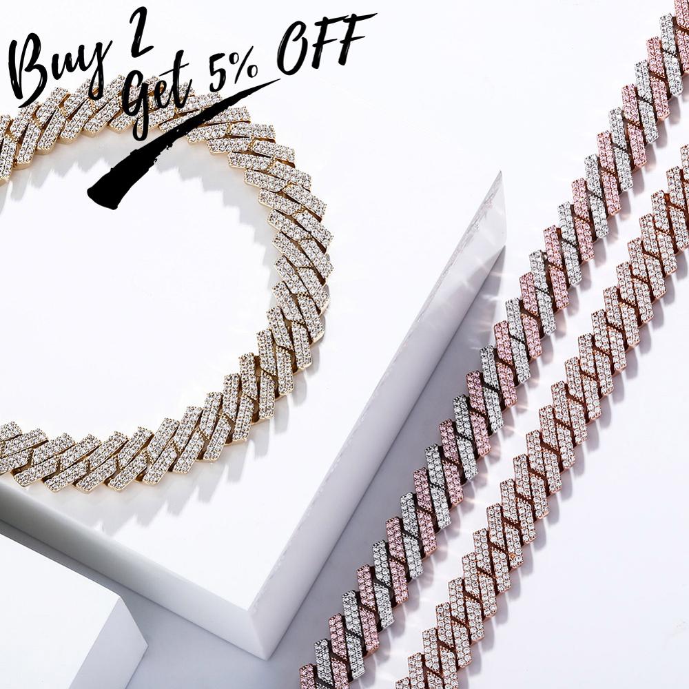 TOPGRILLZ 12mm/14mm Iced Micro - Cuban Link Chain 12Mm recension och pris