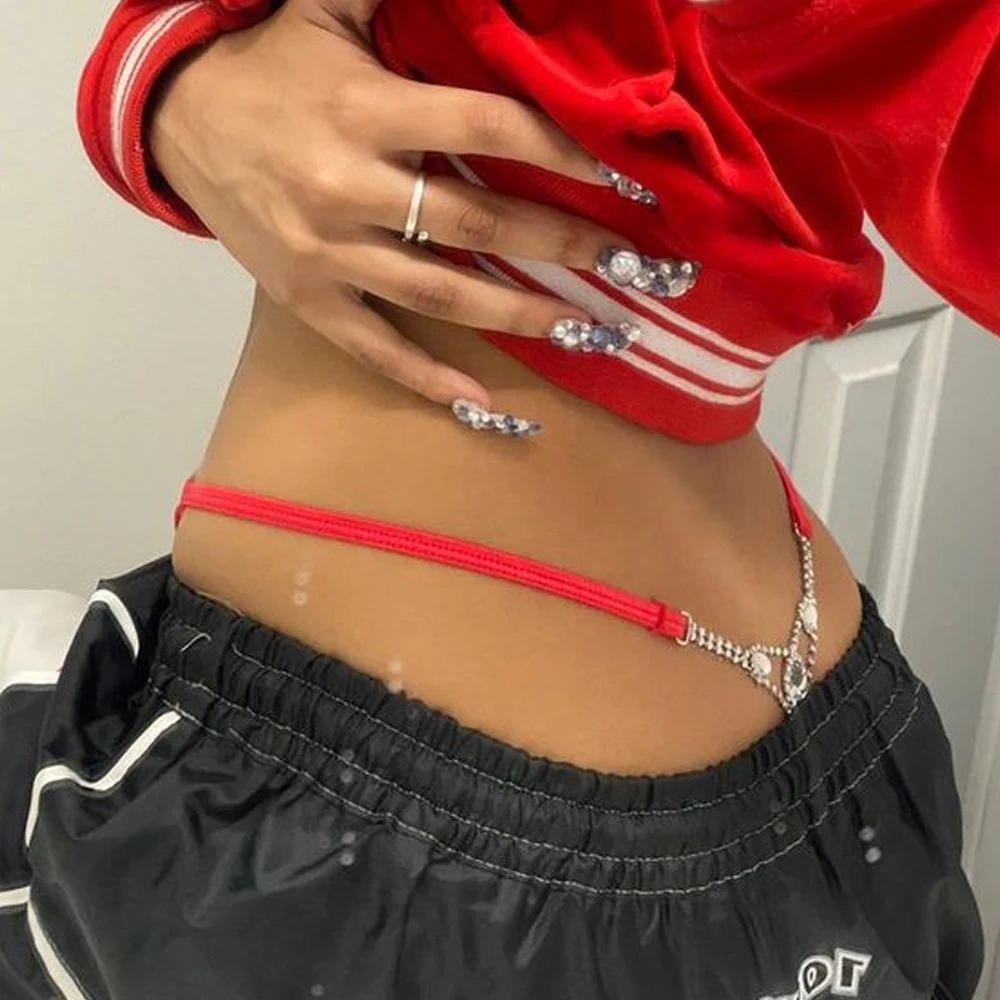 Sexy Round Rhinestone Thong Ad - Body Jewelry recension och pris