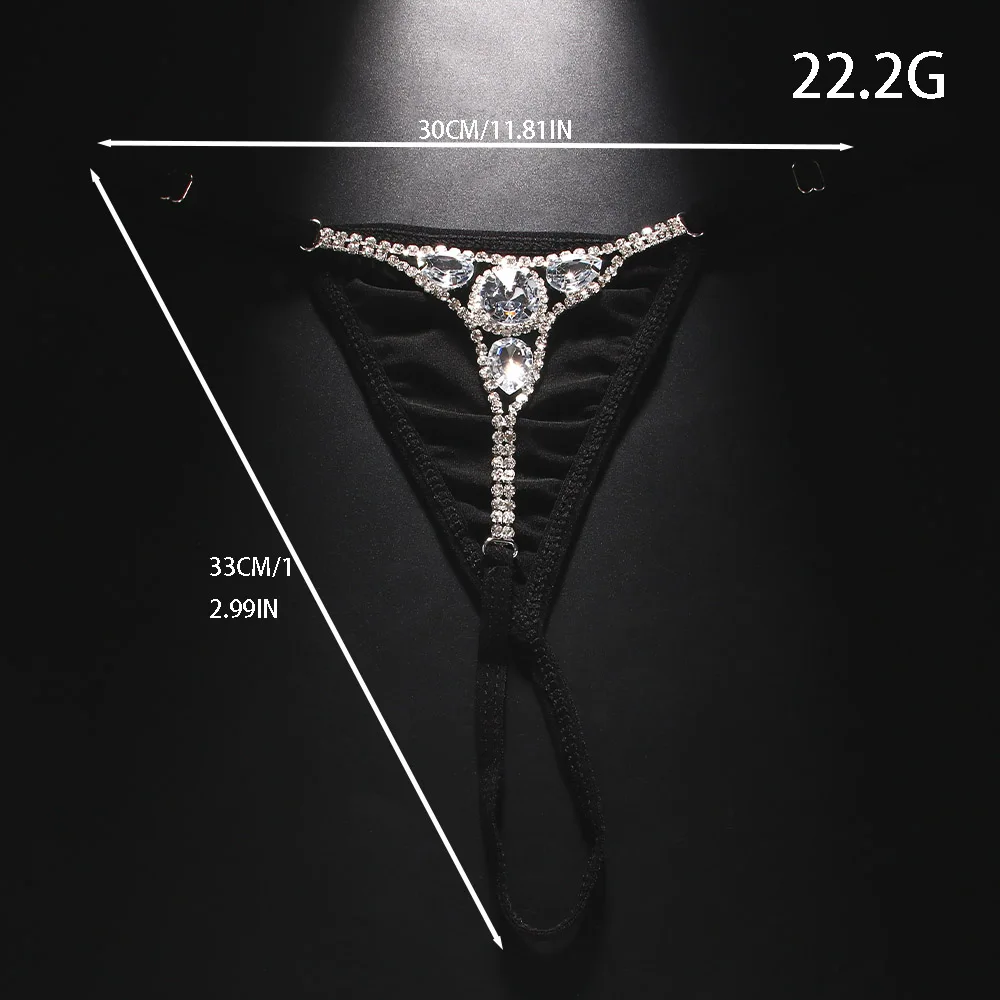 Sexy Round Rhinestone Thong Ad - Body Jewelry recension och pris