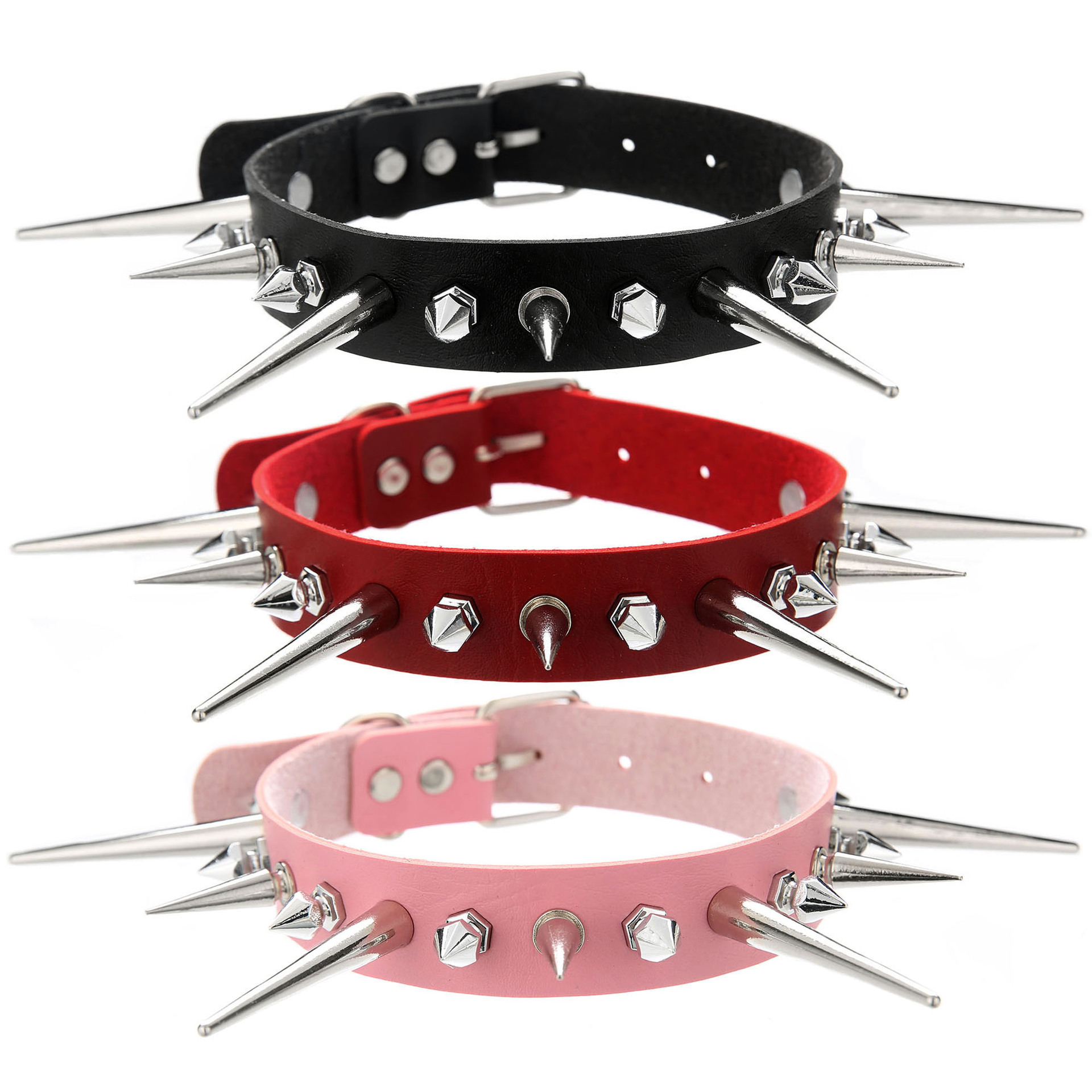 Goth Long Spike Choker Punk Fa - Goth Punk Spike Choker recension och pris