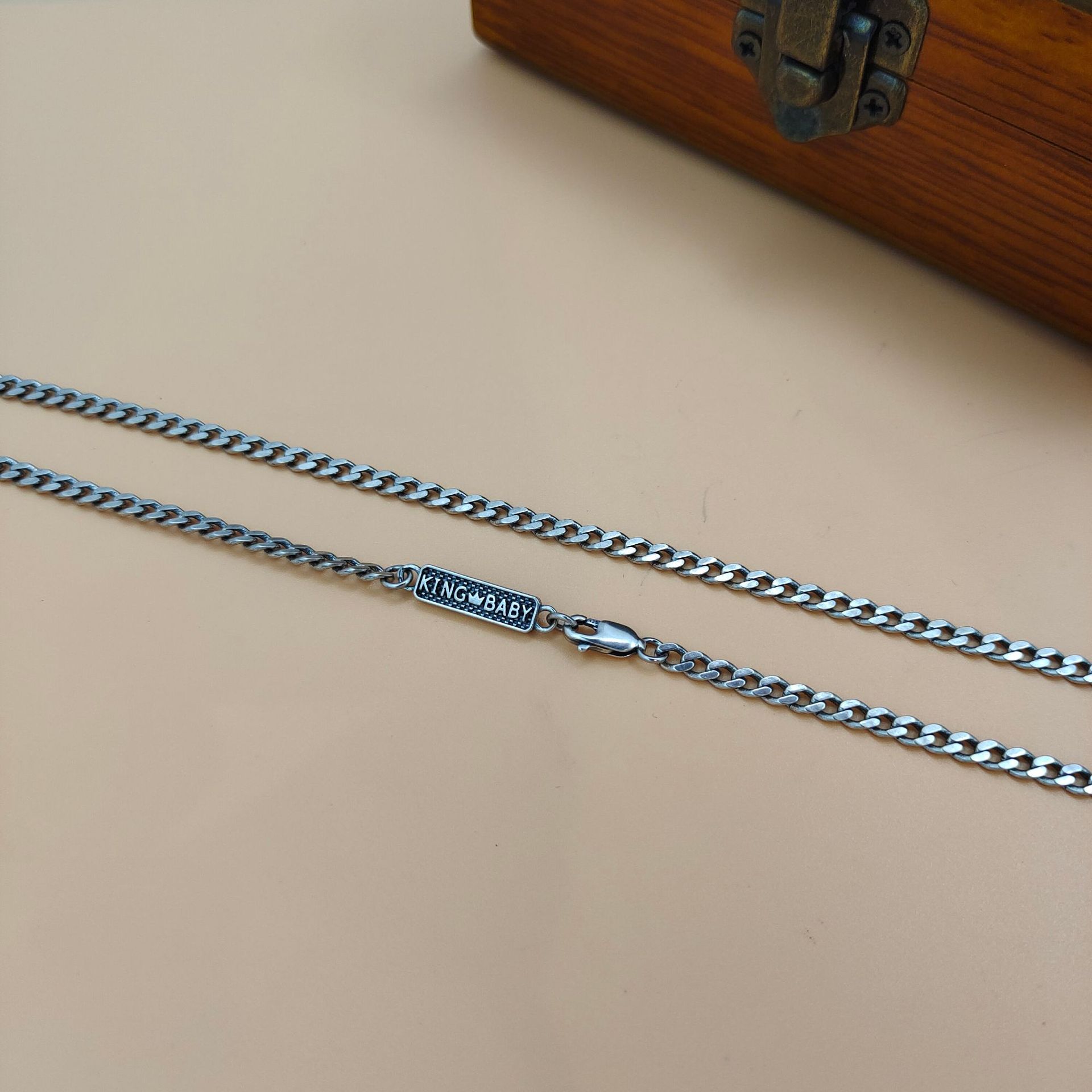 S925 sterling silver trendy pe - 925 Sterling Silver Chain Necklace Men recension och pris