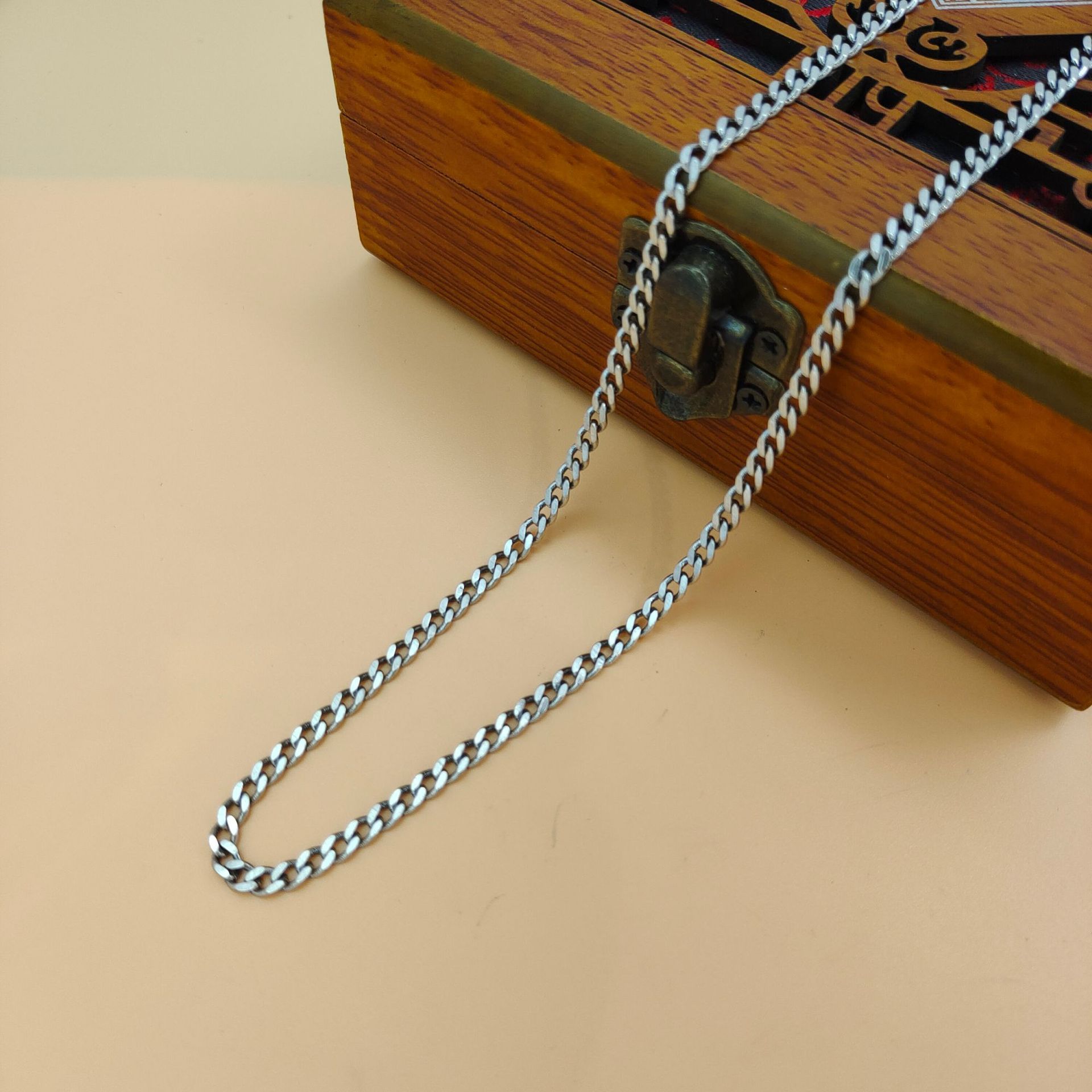 S925 sterling silver trendy pe - 925 Sterling Silver Chain Necklace Men recension och pris