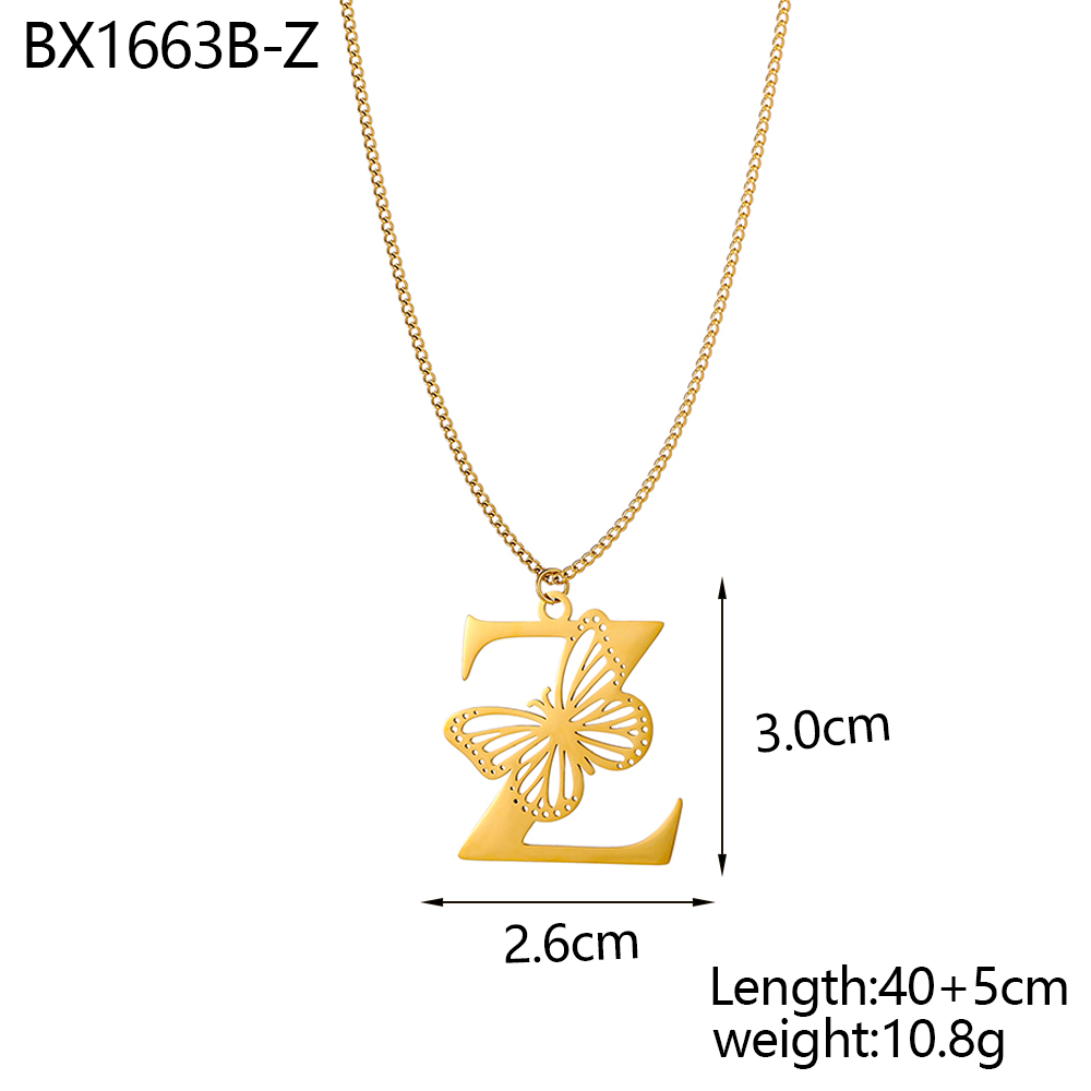 CARLIDANA Dainty 18K Gold Plat - Initial Letter Necklace 18K Gold recension och pris