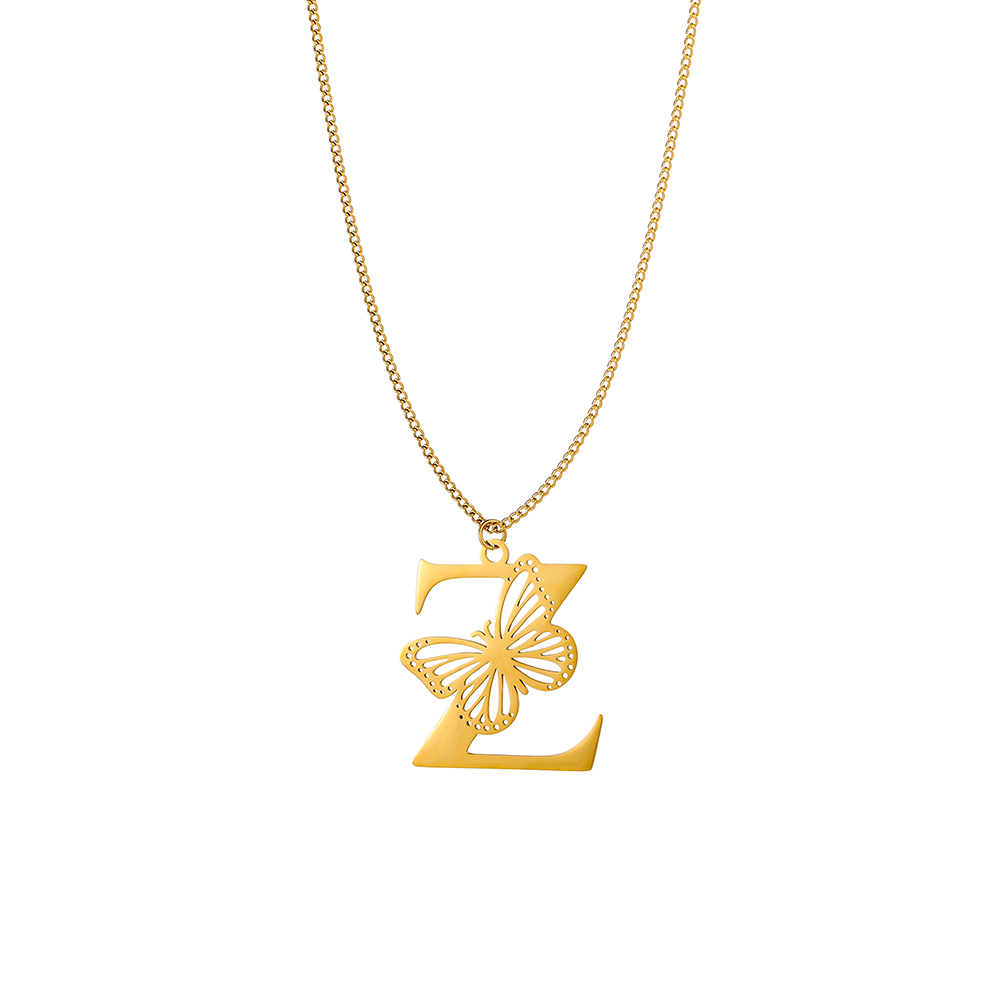 CARLIDANA Dainty 18K Gold Plat - Initial Letter Necklace 18K Gold recension och pris