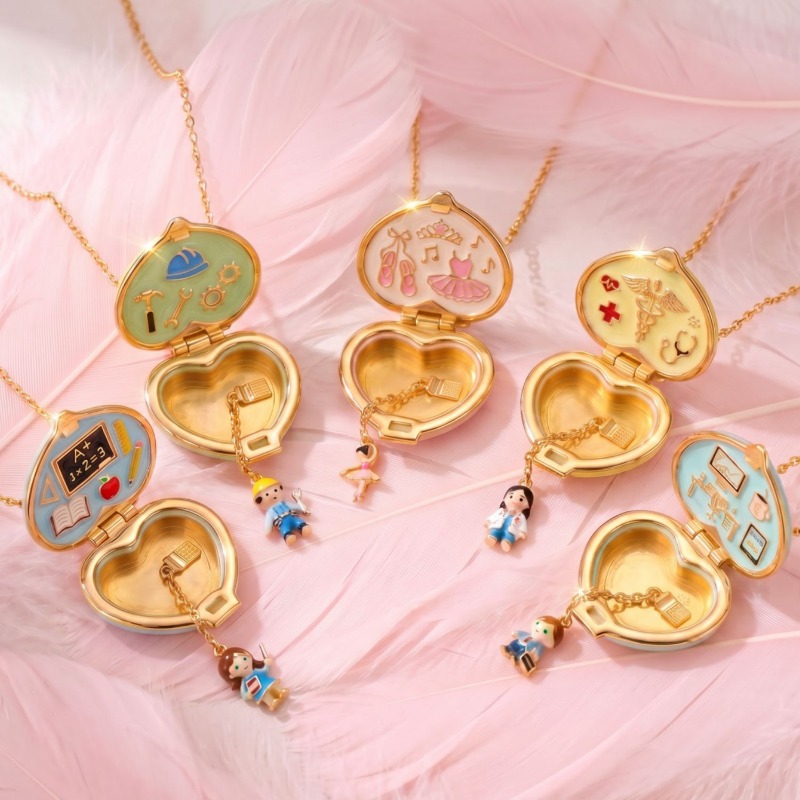 Vintage Heart Shape Photo Lock - Heart Locket Necklace Photo recension och pris