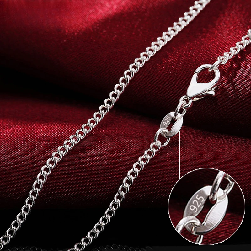 925 Sterling Silver 40-75CM LO - 925 Sterling Silver Chain Necklace Men recension och pris