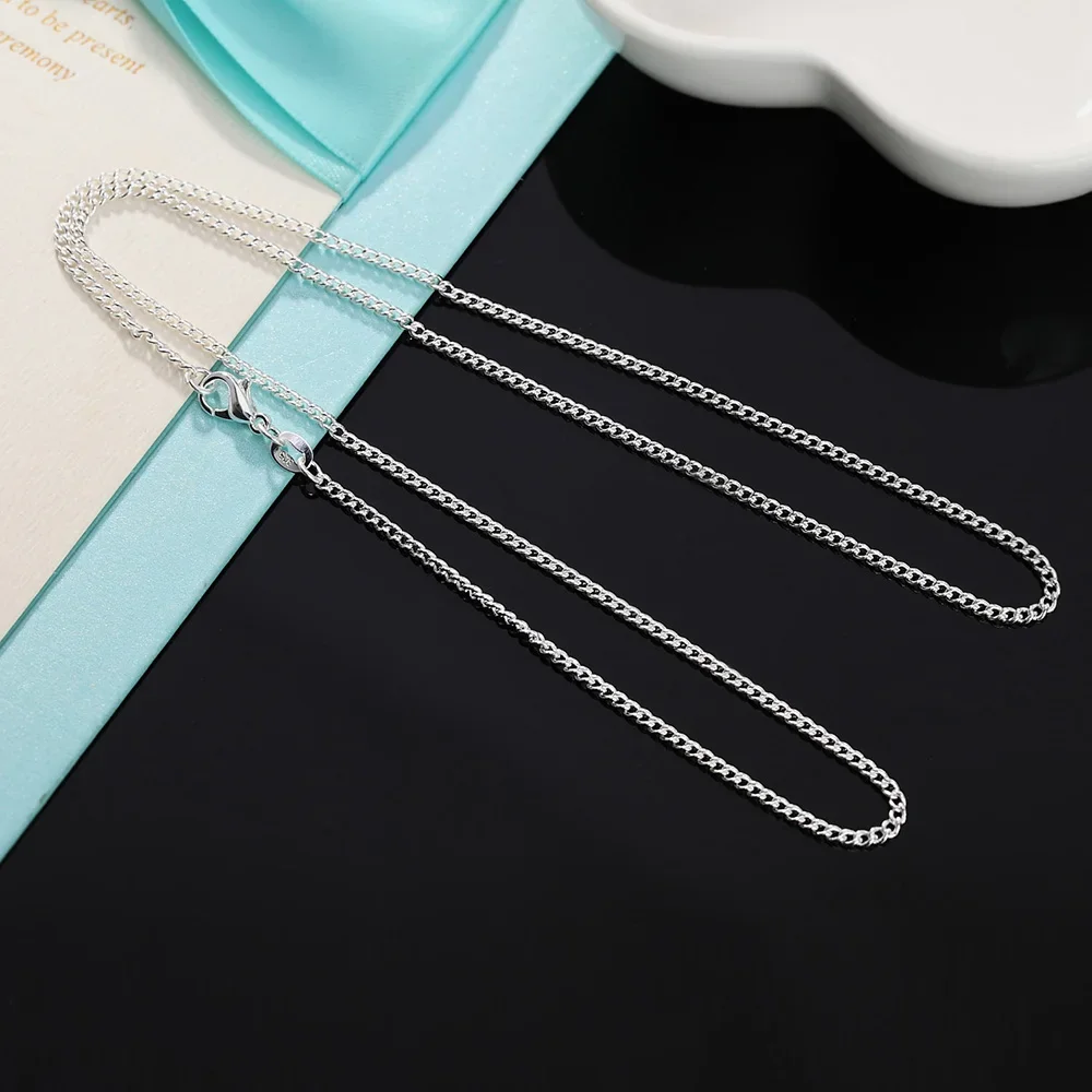 925 Sterling Silver 40-75CM LO - 925 Sterling Silver Chain Necklace Men recension och pris