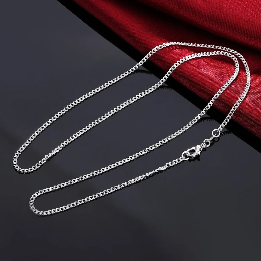 925 Sterling Silver 40-75CM LO - 925 Sterling Silver Chain Necklace Men recension och pris
