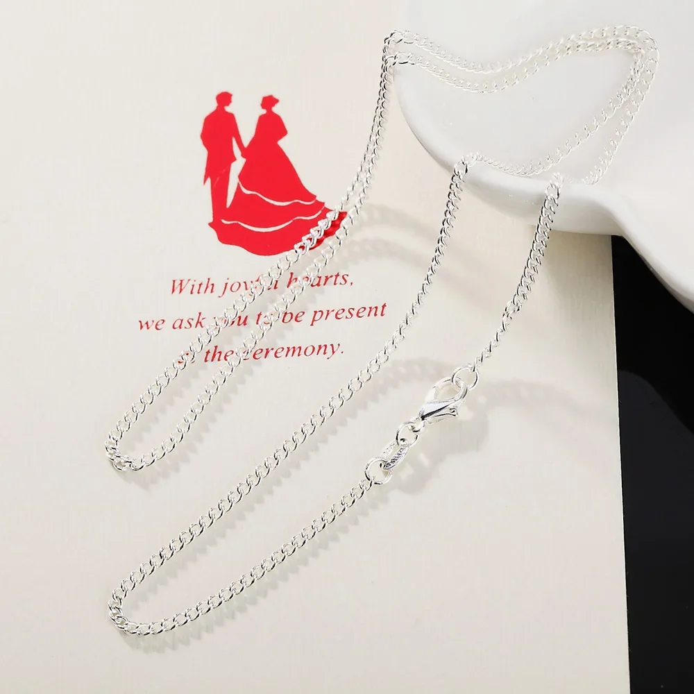 925 Sterling Silver 40-75CM LO - 925 Sterling Silver Chain Necklace Men recension och pris