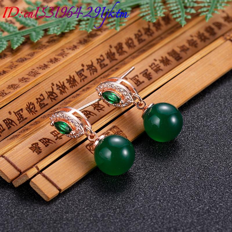 Natural Jade Bead Earrings Fas - Earrings recension och pris